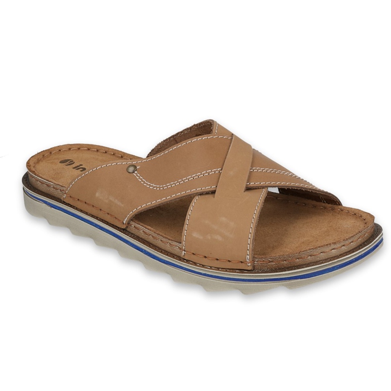 Sapatos masculinos chinelos Inblu 158M007 bege