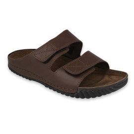 Sapatos masculinos chinelos Inblu 158M005 castanho Sapatos masculinos chinelos Inblu 158M005 castanho