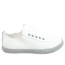 Tênis cinza e branco com atacadores LA44 Gray
