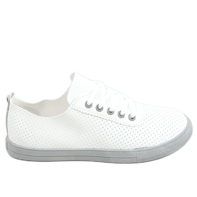 Tênis cinza e branco com atacadores LA44 Gray
