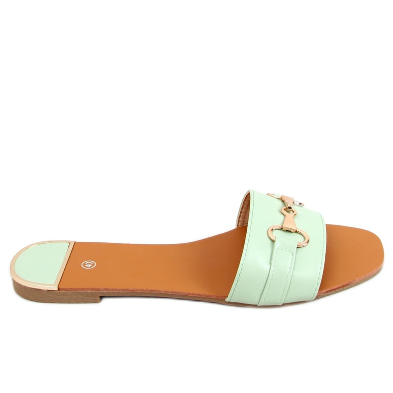 Chinelos femininos de hortelã N-109 verde