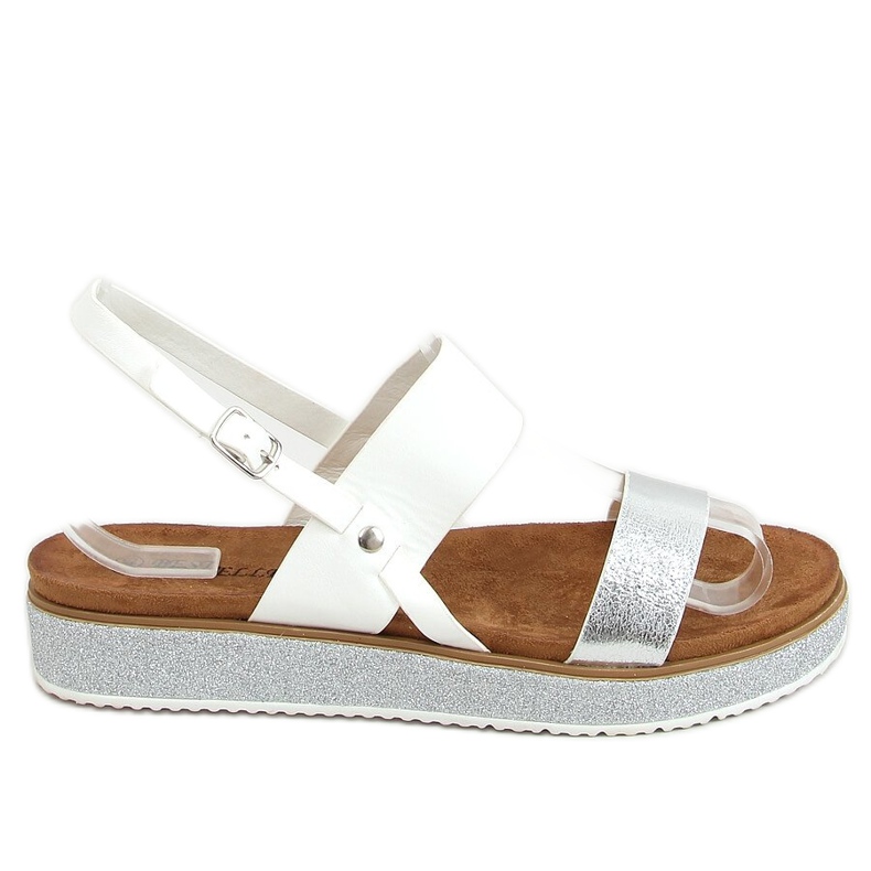 Sandálias femininas brancas 100-138SA-1 Branco