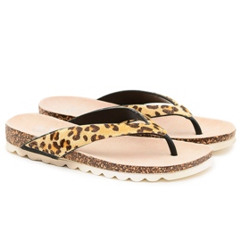 Flip-flops em Cork Lu Boo Leopard marrom