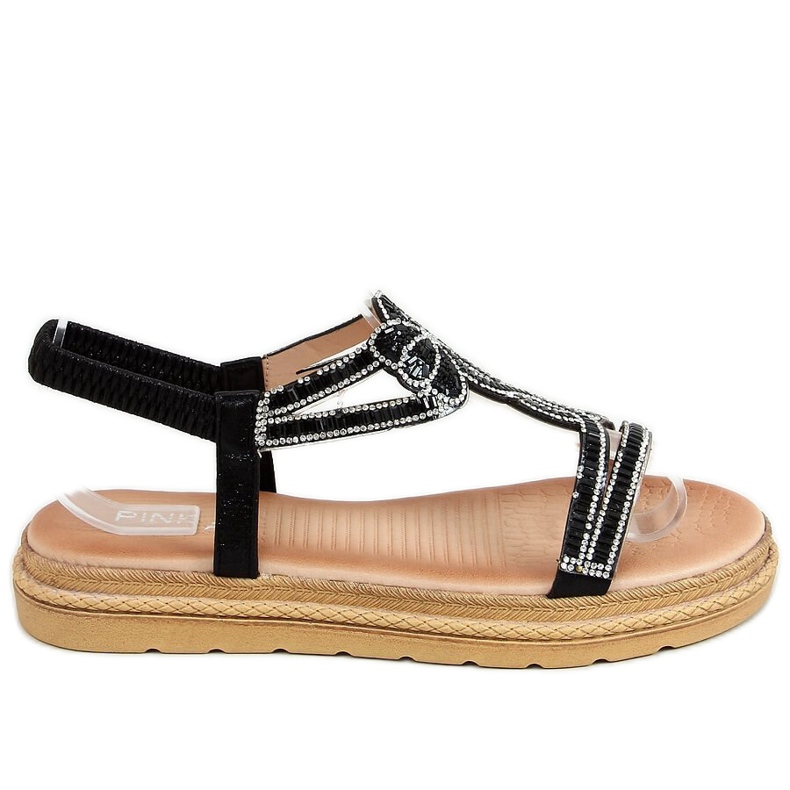 Sandálias femininas pretas JN11-34 pretas preto