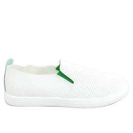 Tênis slip-on branco LA45 verde
