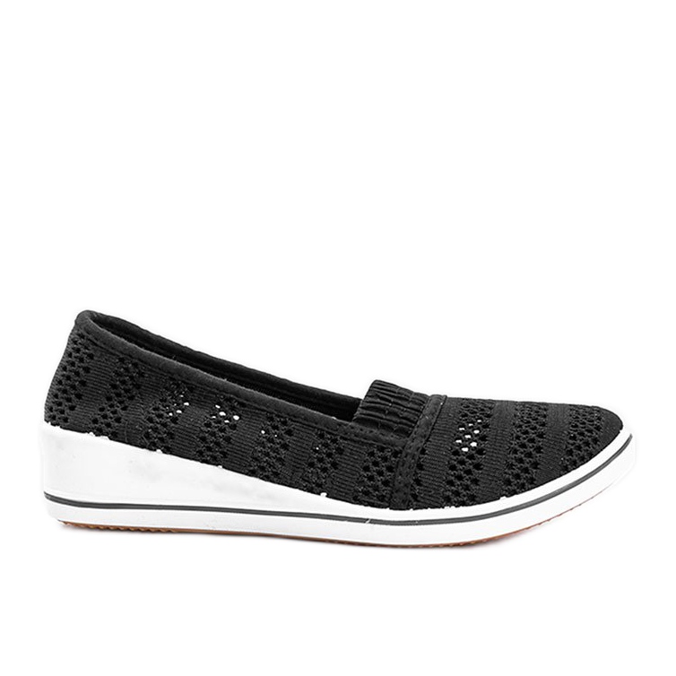 Tênis Black Slip On na cunha do SoHo preto