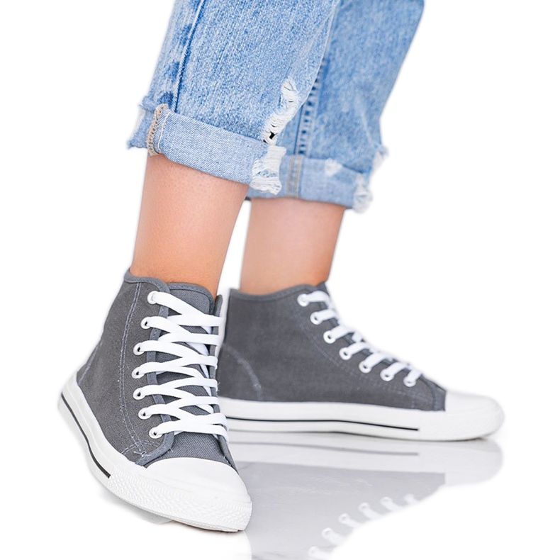 Tênis feminino cinza Gampa tornozelo