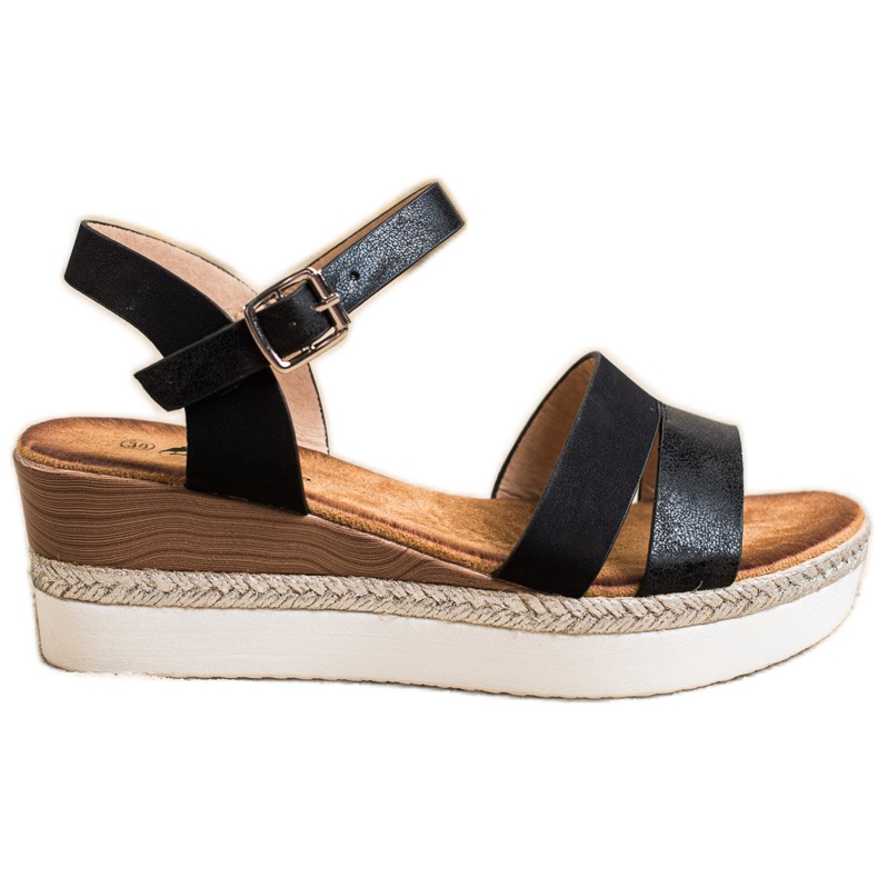 SHELOVET Sandálias leves com salto em cunha preto