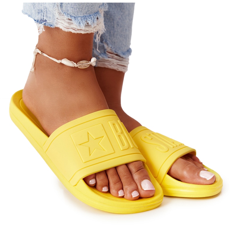 Chinelos femininos Big Star HH274A040 amarelo