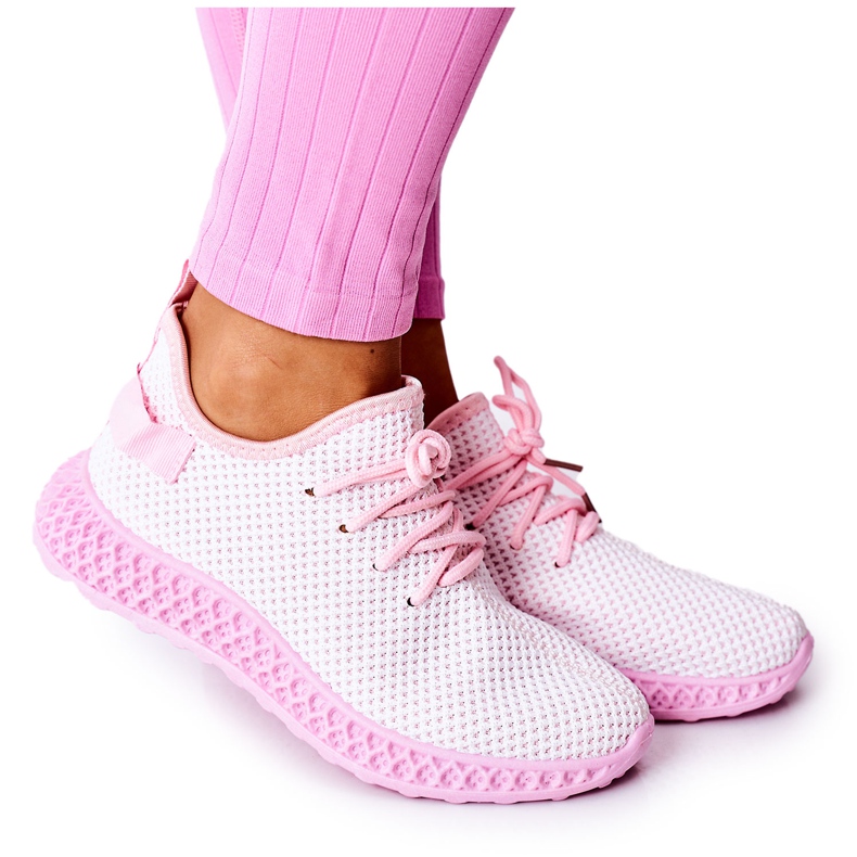 PS1 Sapatos esportivos femininos slip-on rosa claro fugir