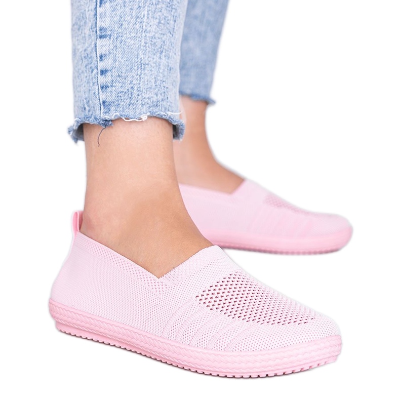 Tênis rosa profundo Slip On openwork