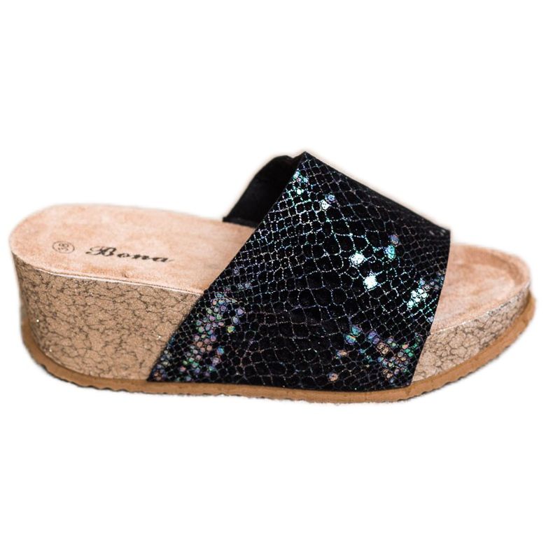 Bona Chinelos Black Wedge preto