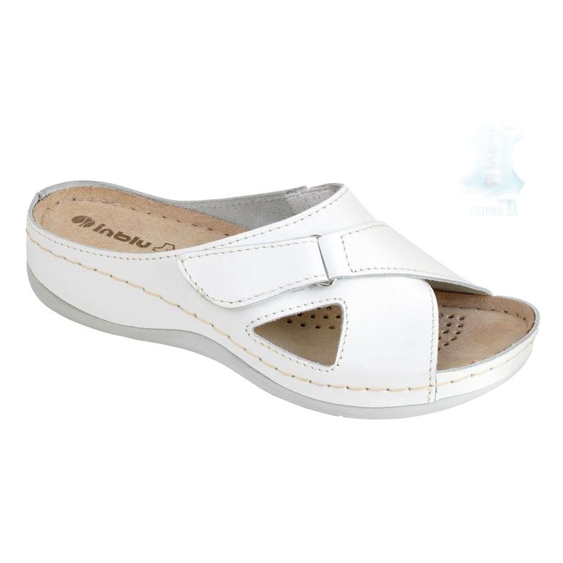 Sapatos femininos chinelos Inblu 158D139 branco