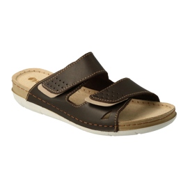 Sapatos femininos chinelos Inblu 158D170 marrom