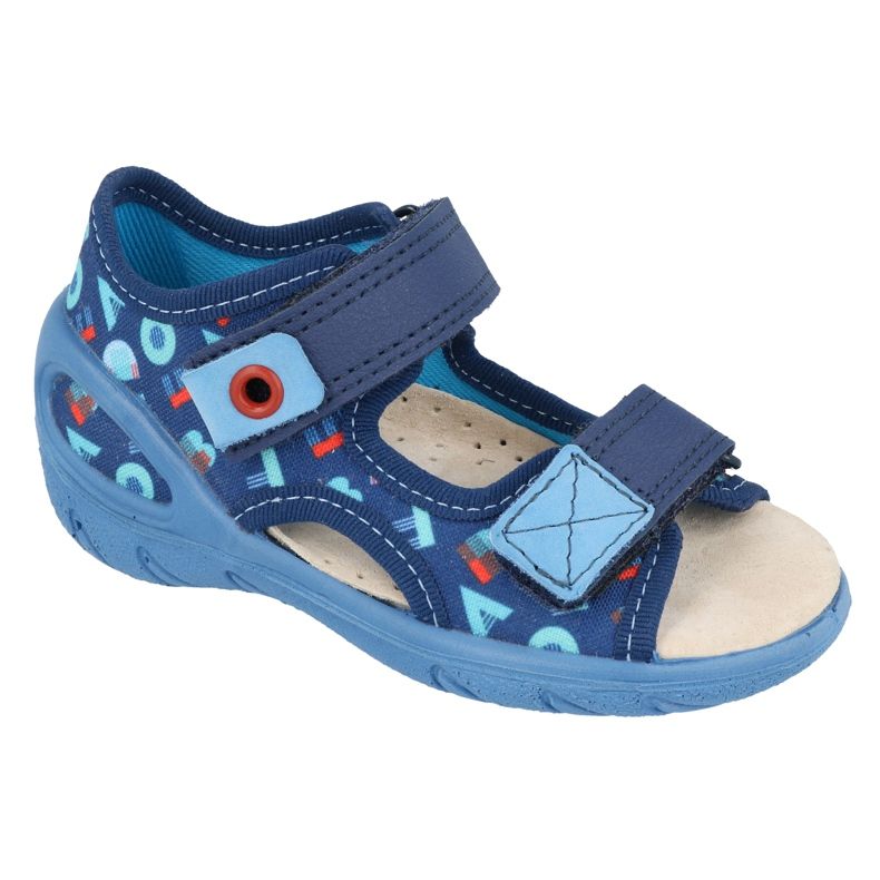Sapatos infantis Befado pu 065X161 azul marinho azul
