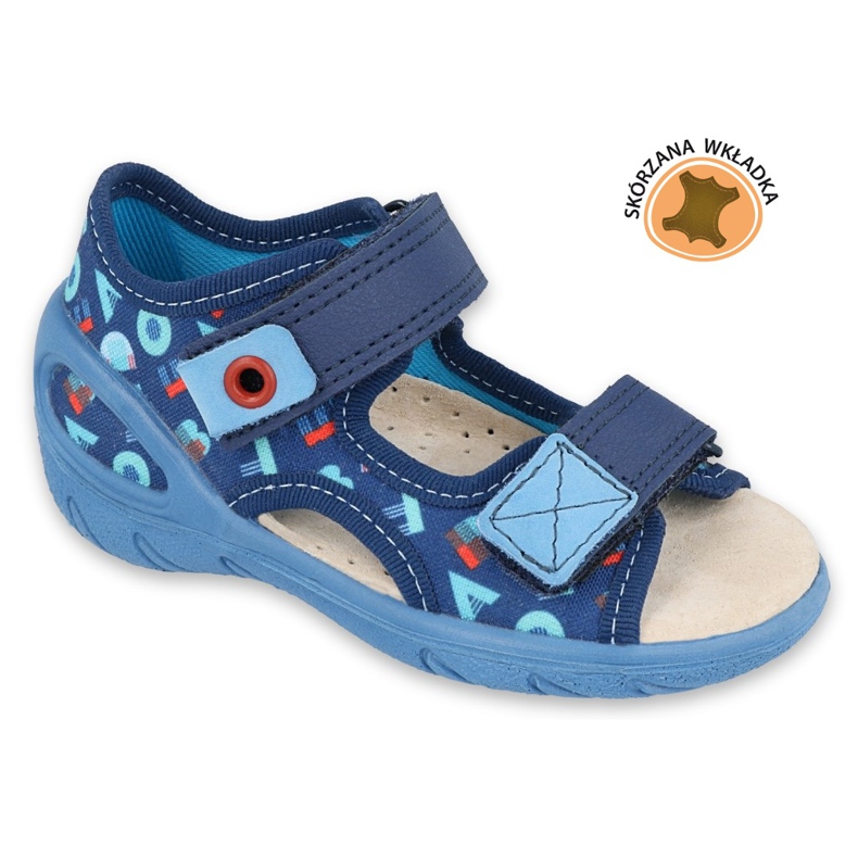 Sapatos infantis Befado pu 065P161 azul marinho azul