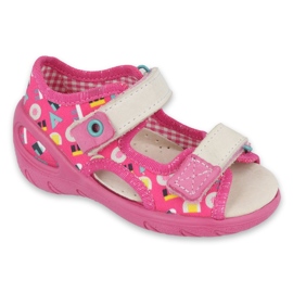 Sapatos infantis Befado pu 065P153 rosa