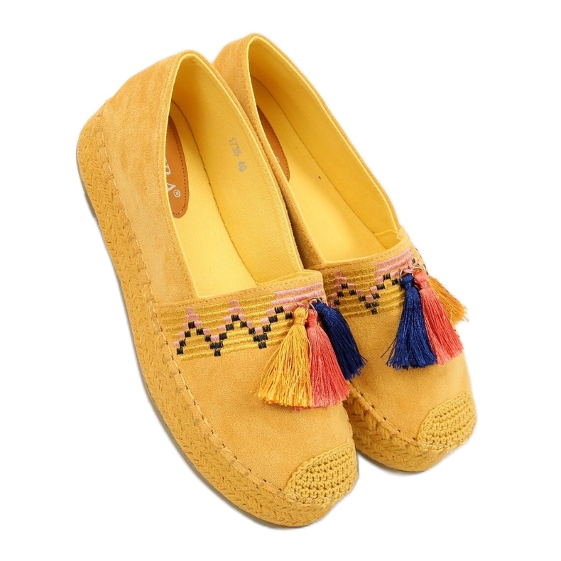 Alpercatas com franjas de mel 1735 Amarelo