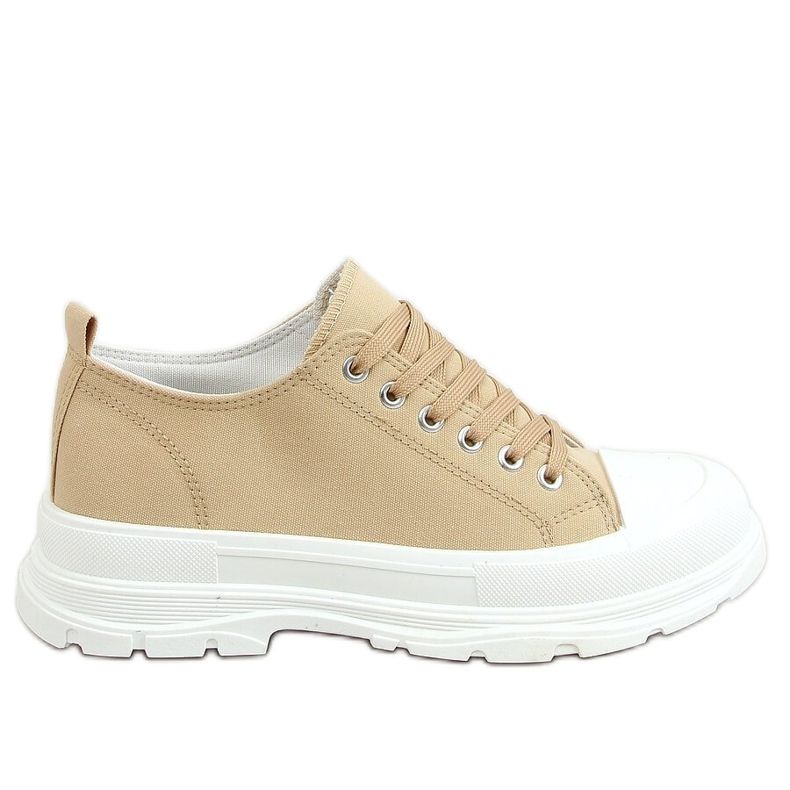Tênis feminino bege LA122 Khaki cáqui