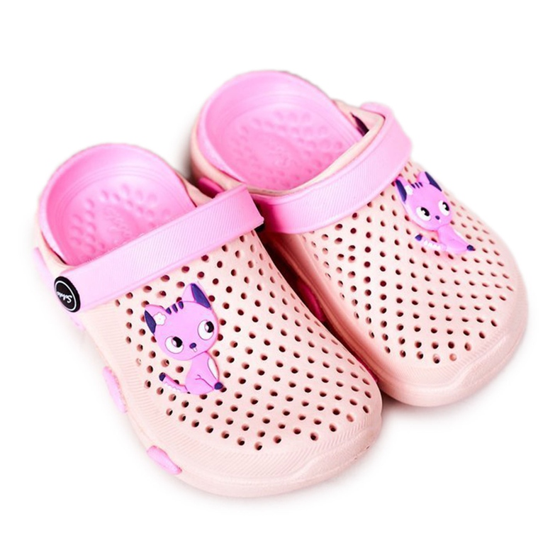 Chinelos rosa infantil Pink Crocs Olivia