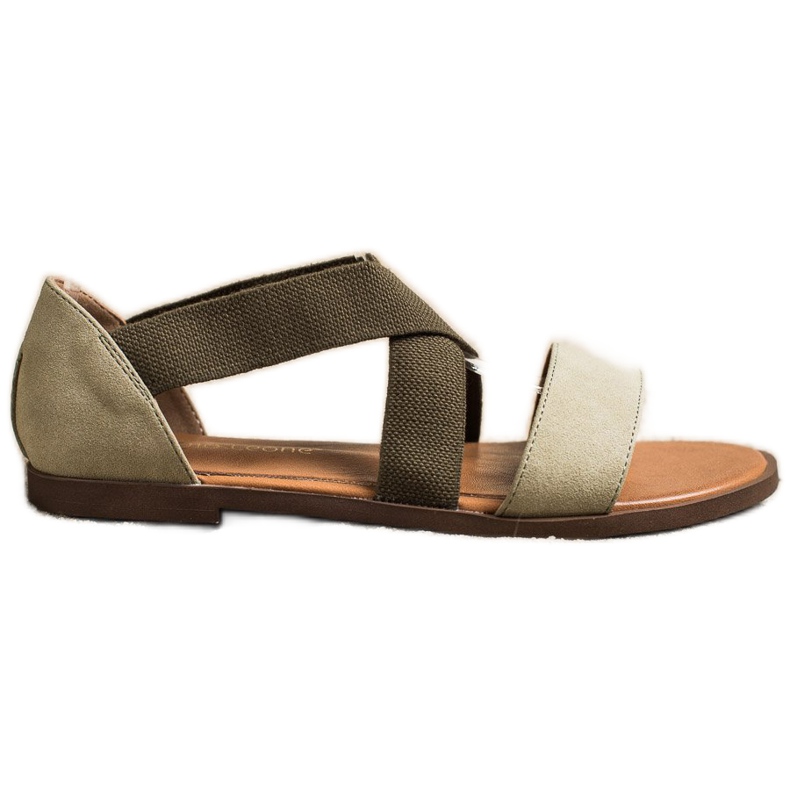 Sandálias Deslizantes Confortáveis ​​por Sergio Leone verde