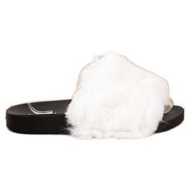 Bona Chinelos casuais com pele branco Bona Chinelos casuais com pele branco