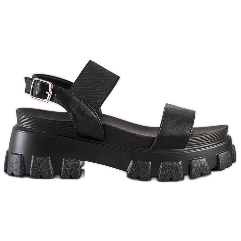 Seastar Sandálias pretas na plataforma da moda preto