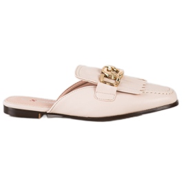 Seastar Chinelos elegantes com enfeite bege