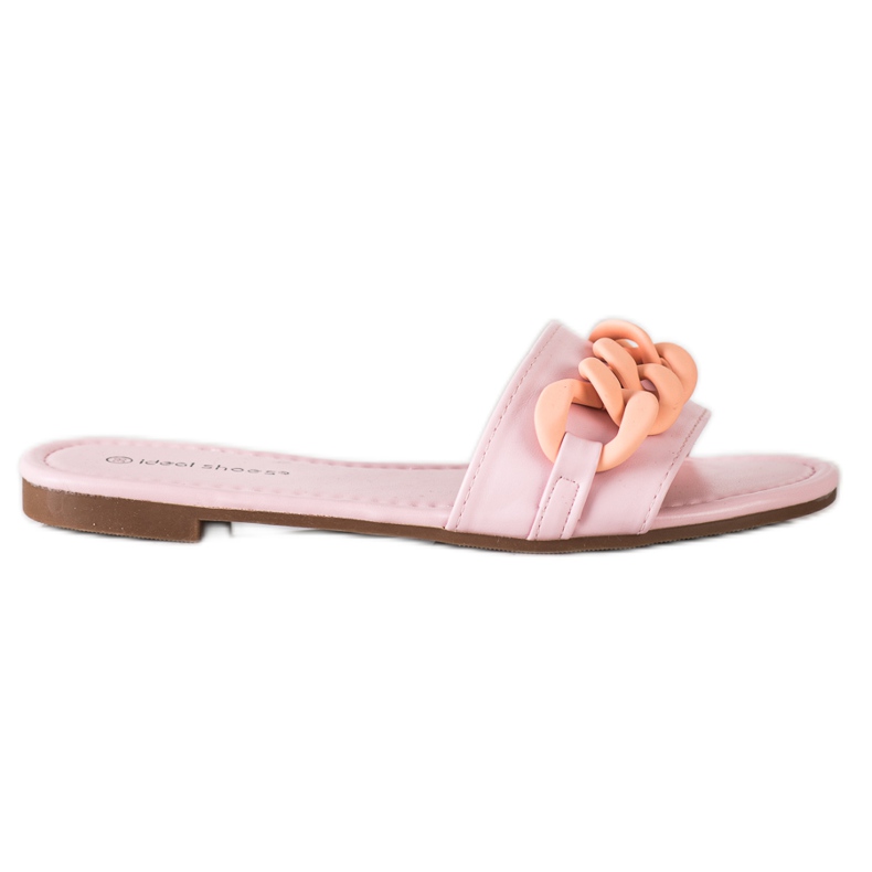 Ideal Shoes Chinelos cor-de-rosa elegantes