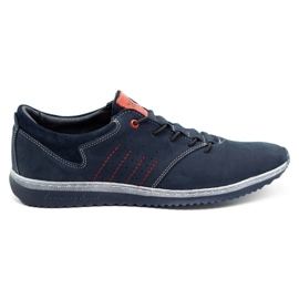 Olivier Sapatos casuais masculinos 7070 azul marinho azul-marinho