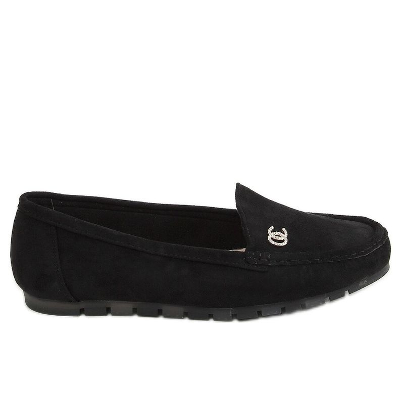 Mocassins pretos femininos negros GS14P pretos