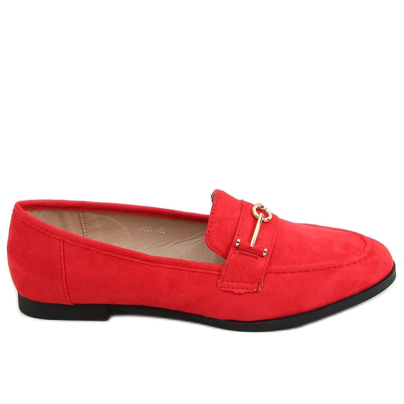 Mocassins femininos vermelhos GQ01 Vermelho