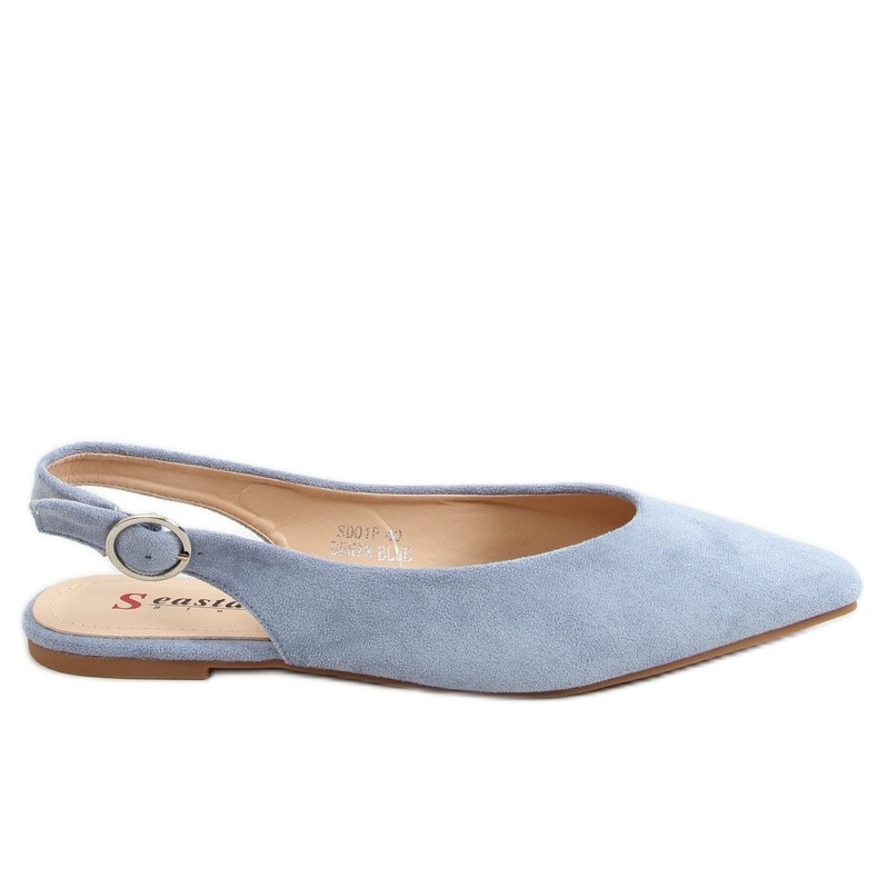 Bailarinas de salto aberto azul SD01P Denim Blue