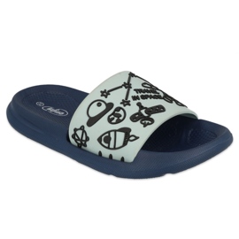 Chinelos de espuma infantil Befado - turquesa 152Y009 multicolorido azul