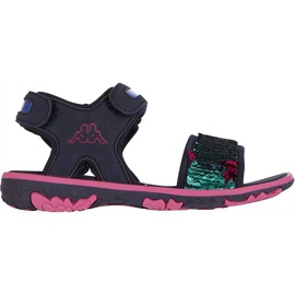 Sandálias para criança Calçado Kappa Seaqueen K Infantil azul marinho-rosa 260767K 6722 azul-marinho