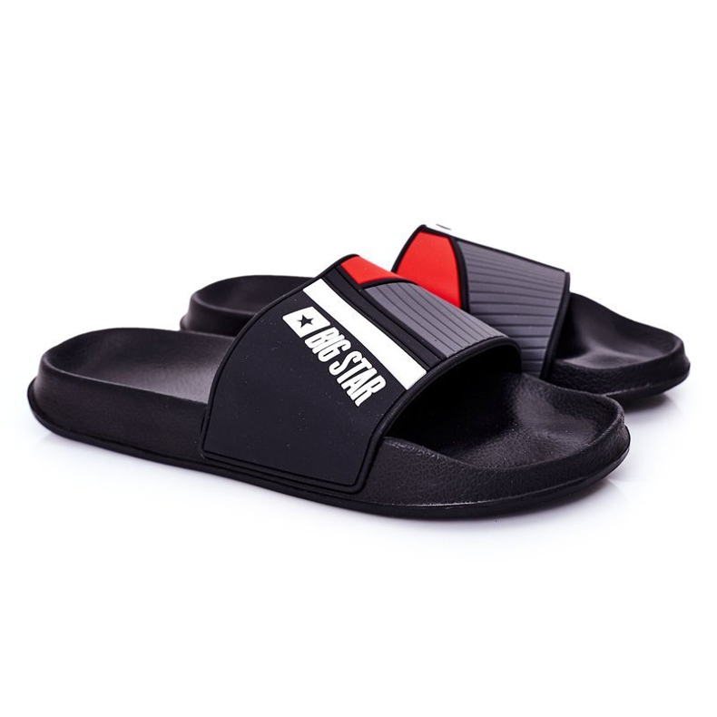Chinelos masculinos pretos Big Star HH174836