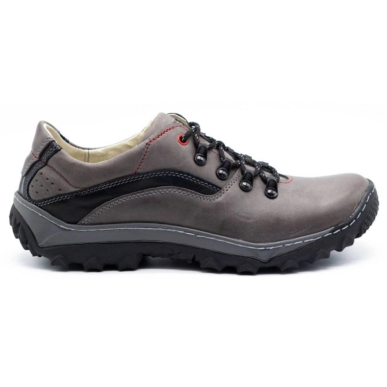Olivier Sapatos de trekking masculinos 268K pretos cinza