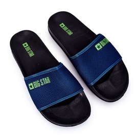 Chinelos masculinos Big Star DD174708 azul marinho azul-marinho