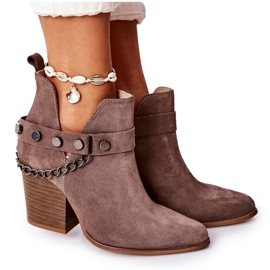 Lewski Shoes Botas de veludo em uma barra de sapatos Lewski 2880 marrom