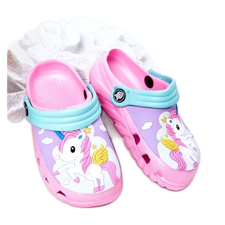 Sapatilhas de espuma infantil crocs rosa turquesa Oscar azul Sapatilhas de espuma infantil crocs rosa turquesa Oscar azul