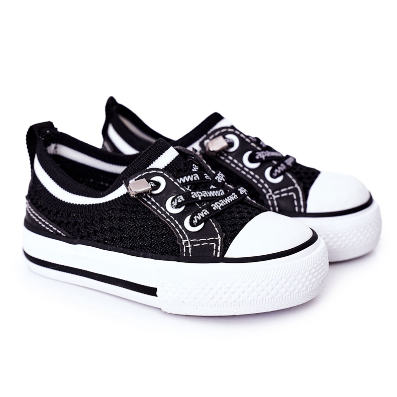 Apawwa Tênis infantil Airy Black Kids Club preto
