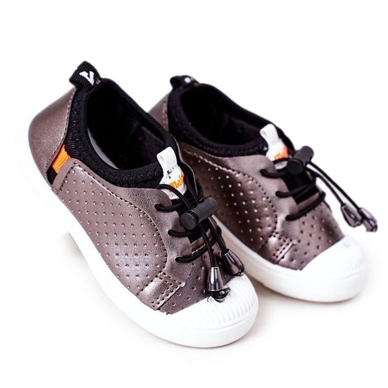 Tênis Infantil Silver Slip-on Playground preto cinza