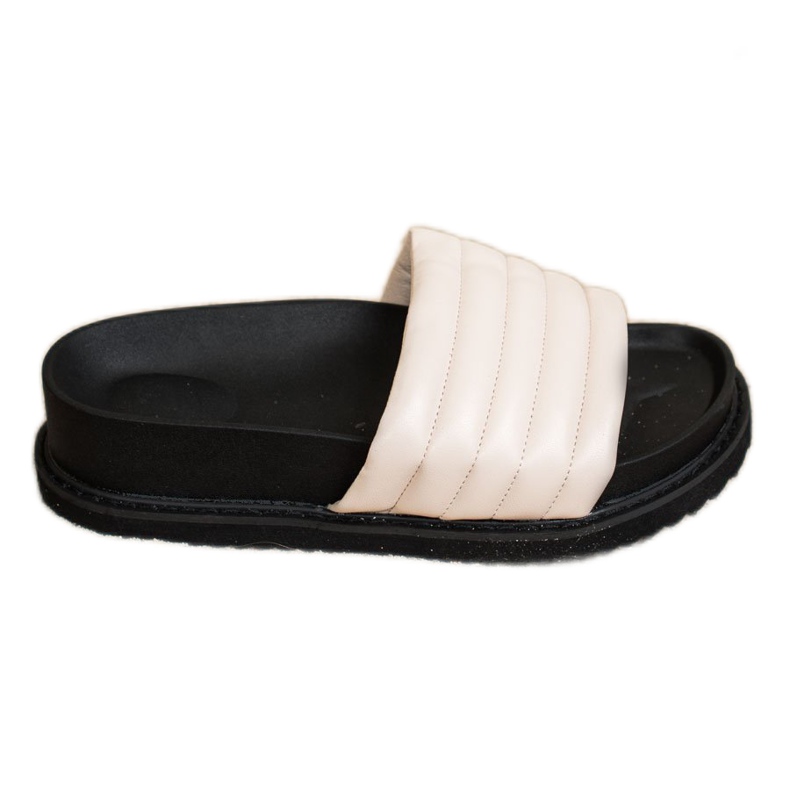 Seastar Chinelos leves de couro ecológico bege