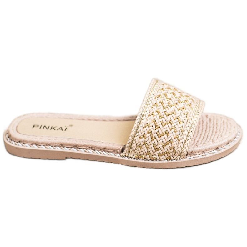 SHELOVET Chinelos trançados casuais bege