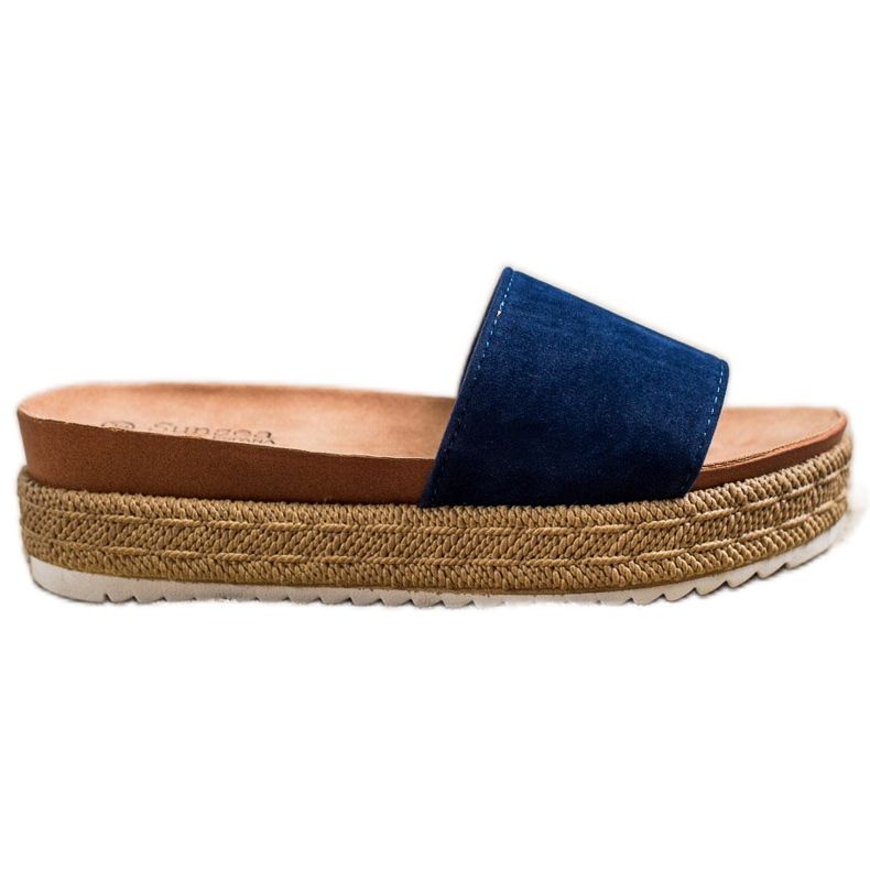 SHELOVET Chinelos clássicos na plataforma azul