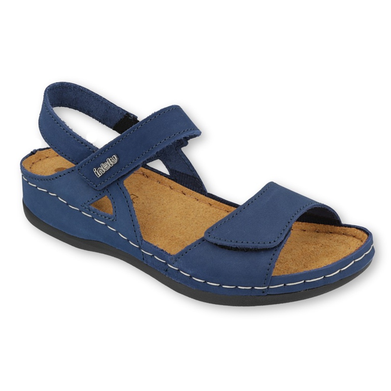 Sapatos femininos Inblu sandálias 158D101 azul marinho