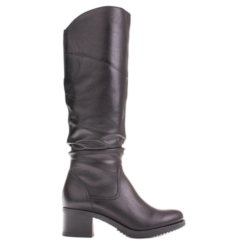 Marco Shoes Botas de couro femininas Marco preto