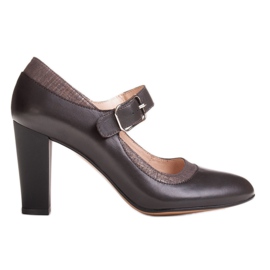 Marco Shoes Bombas Brown 0932P com fecho castanho