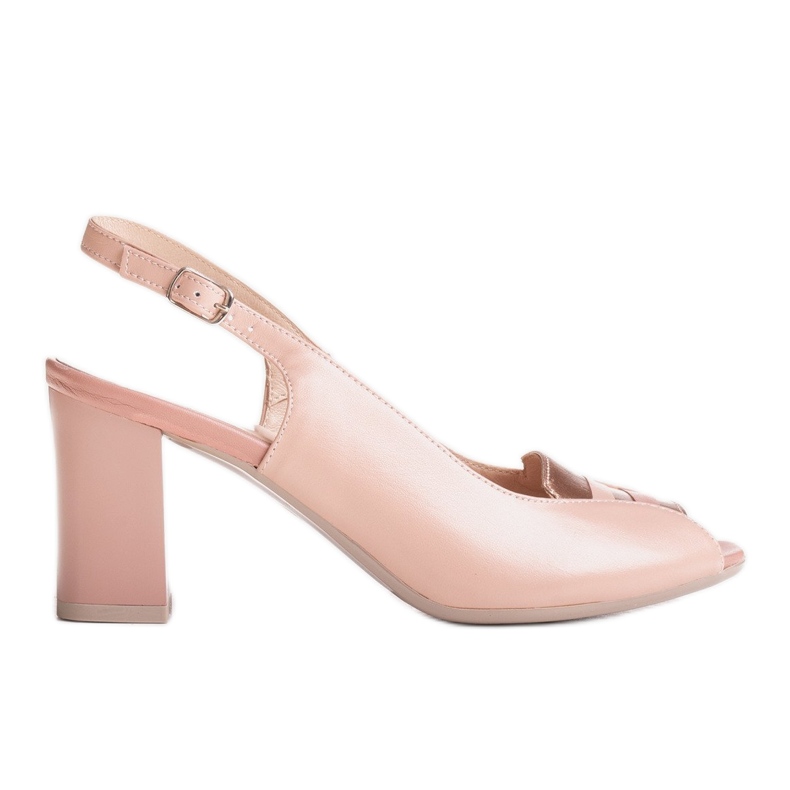 Marco Shoes 1177P rosa com ouro