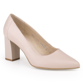 Marco Shoes Bombas 1068P na cor rosa pó com jatos